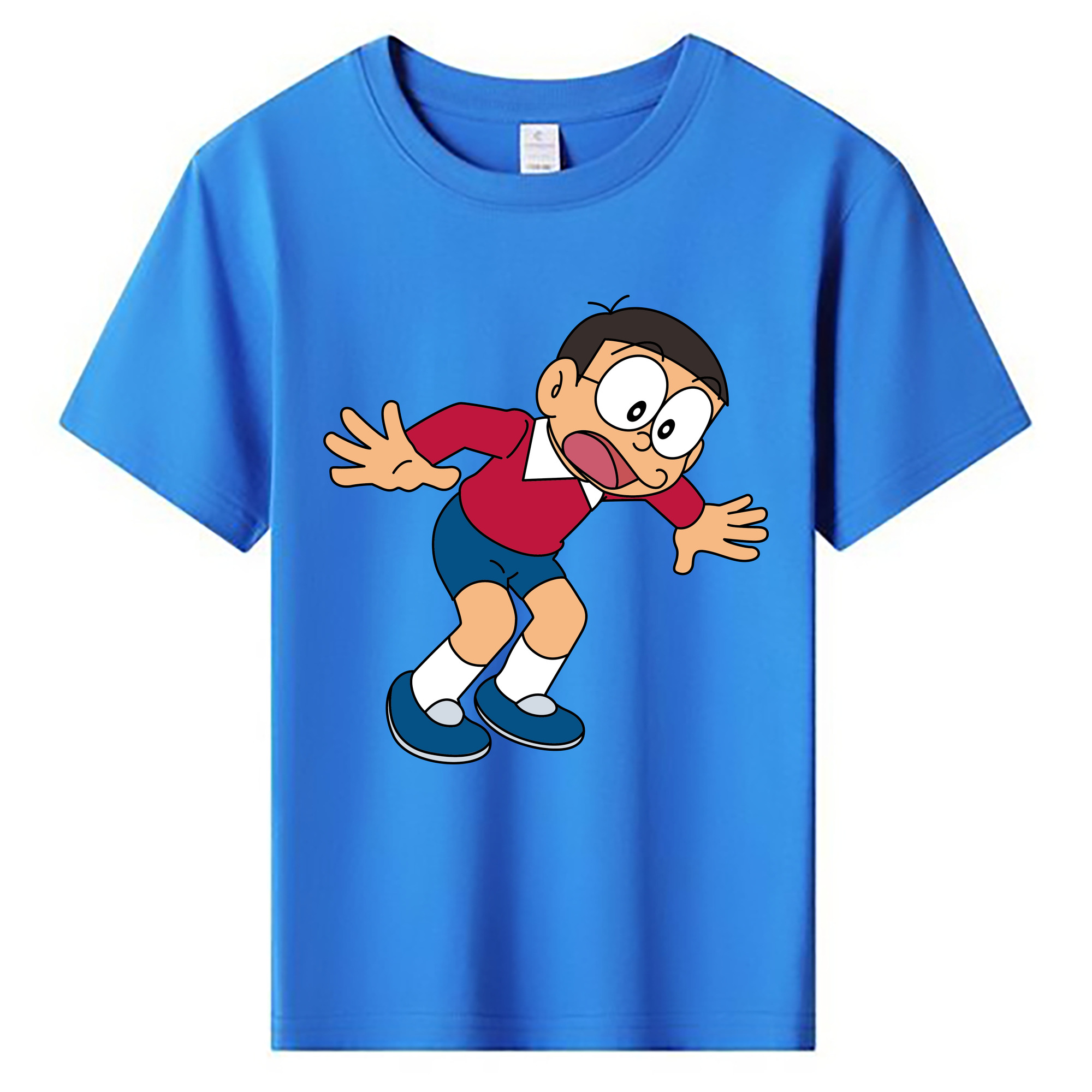 （画像用） ドラえもん 野比 のび太 Doraemon Nobita Nobi 綿100％キッズTシャツ（フロントプリント）